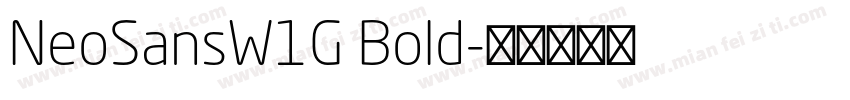 NeoSansW1G Bold字体转换